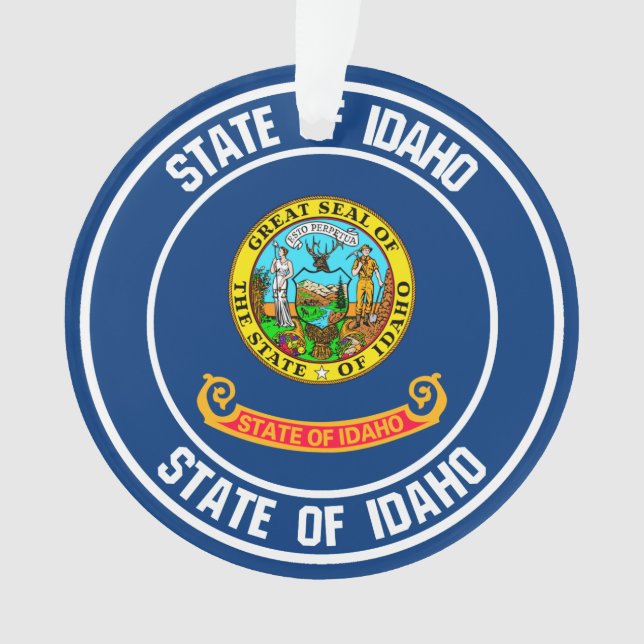 Idaho Round Emblem Ornament (Front)