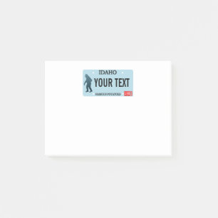 Idaho Sasquatch License Plate Post-it Notes