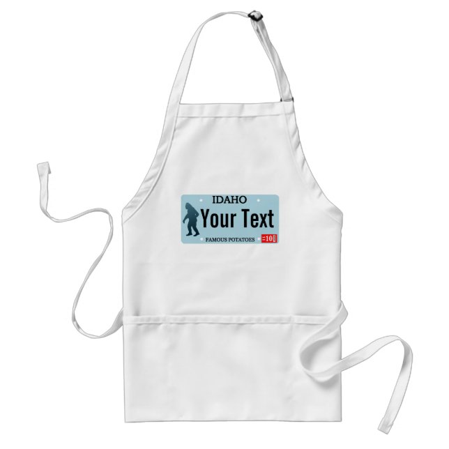 Idaho Sasquatch License Plate Standard Apron (Front)