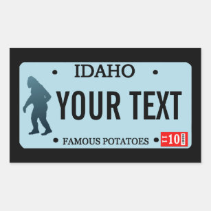 Idaho Sasquatch License Plate Sticker