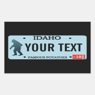 Idaho Sasquatch License Plate Sticker