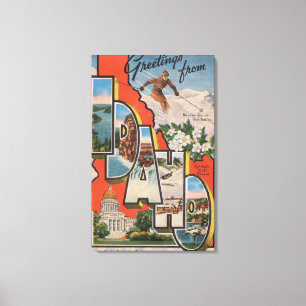Idaho (Skiing)Large Letter ScenesIdaho Canvas Print