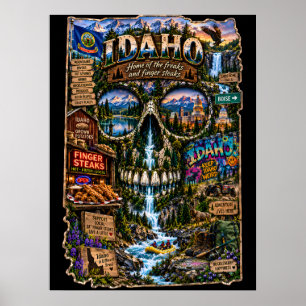 Idaho Skull Art Print State of Mind