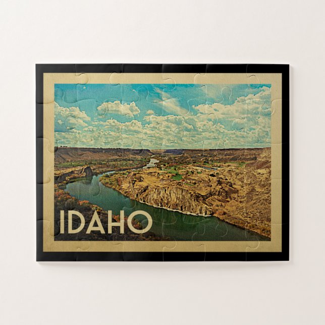 Idaho Snake River Canyon Vintage Travel Jigsaw Puzzle (Horizontal)