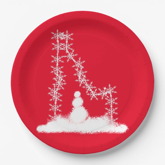 Idaho Snowflake Paper Plate (Front)