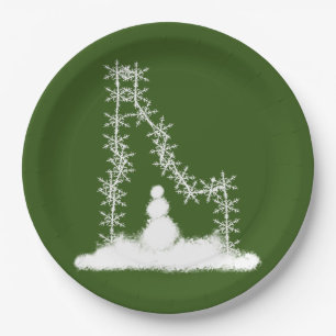 Idaho Snowflake Paper Plate