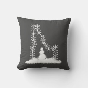 Idaho Snowflake Throw Pillow