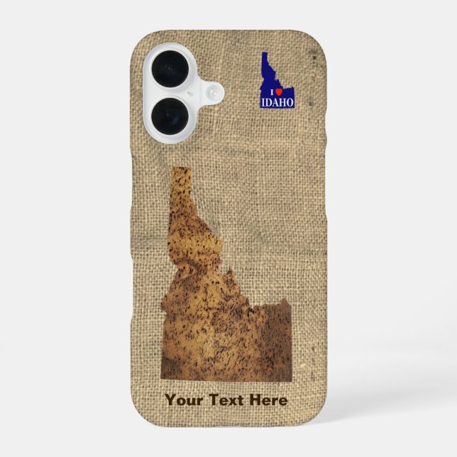 Idaho Spud Map iPhone 16 Case (Back)