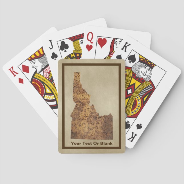Idaho Spud Map Playing Cards (Back)