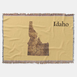 Idaho Spud Map Throw Blanket