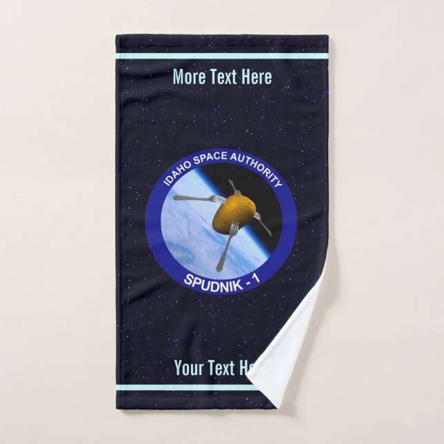 Idaho Spudnik Satellite Mission Patch Bath Towel Set (Hand Towel)