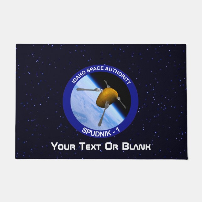 Idaho Spudnik Satellite Mission Patch Doormat (Front)