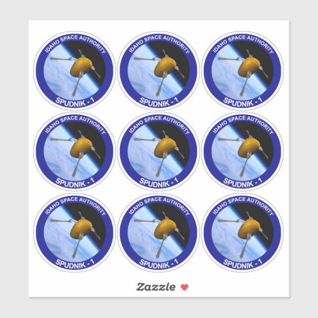 Idaho Spudnik Satellite Mission Patch Sticker (Sheet)