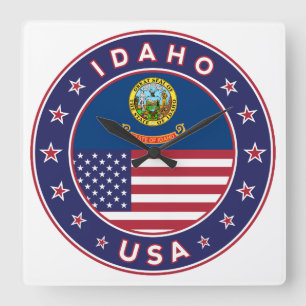 Idaho Square Wall Clock