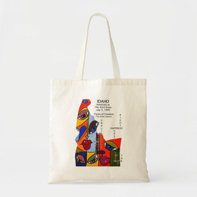 Idaho State Art by Deprise Tote Bag (Front)