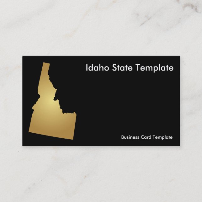Idaho State Carte de visite Metallic Gold (Devant)