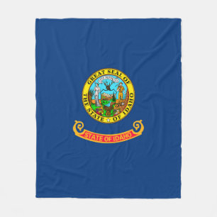 Idaho State Flag Design Decor Fleece Blanket