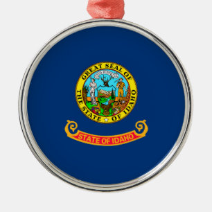 Idaho State Flag Design Decor Metal Ornament