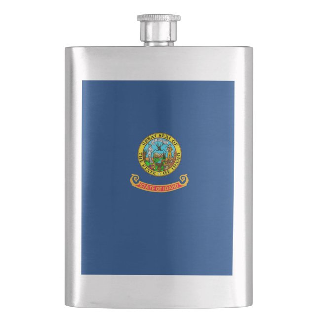Idaho State Flag Design Hip Flask (Front)