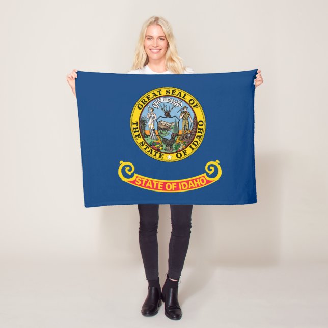 Idaho State Flag Fleece Blanket (In Situ)