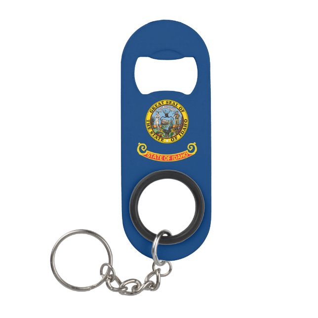 Idaho State Flag Keychain Bottle Opener (Front)
