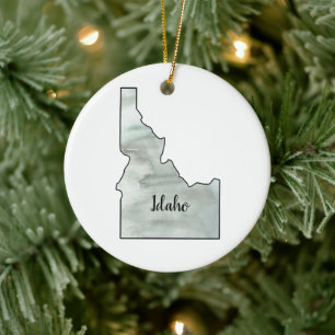 Idaho State Illustration Ceramic Ornament