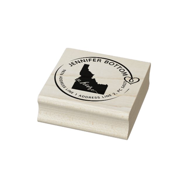 Idaho State Map Rubber Stamp (Stamp)