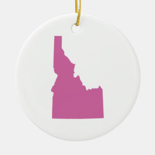 Idaho State Outline Ceramic Ornament