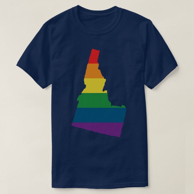 Idaho State Rainbow TShirt 1 (Design Front)