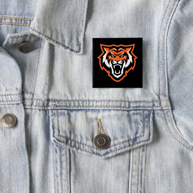 Idaho State University Bengals Spirit Design 2 Inch Square Button (In Situ)