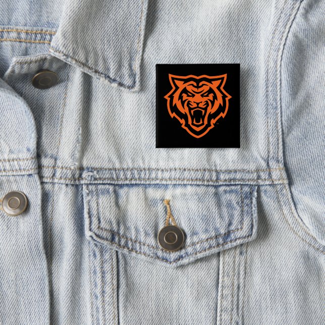 Idaho State University Bengals Spirit Design 2 Inch Square Button (In Situ)