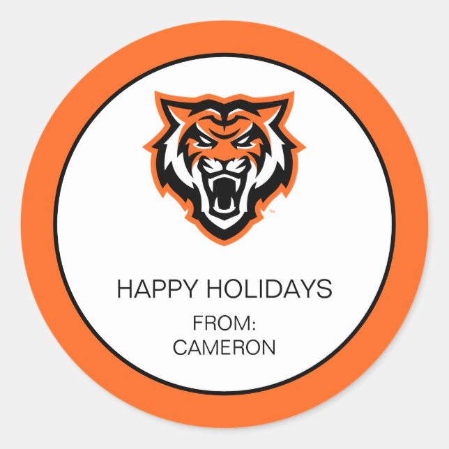 Idaho State University Bengals Spirit Design Classic Round Sticker (Front)