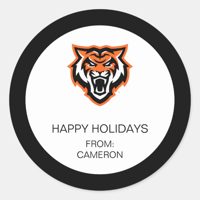 Idaho State University Bengals Spirit Design Classic Round Sticker (Front)