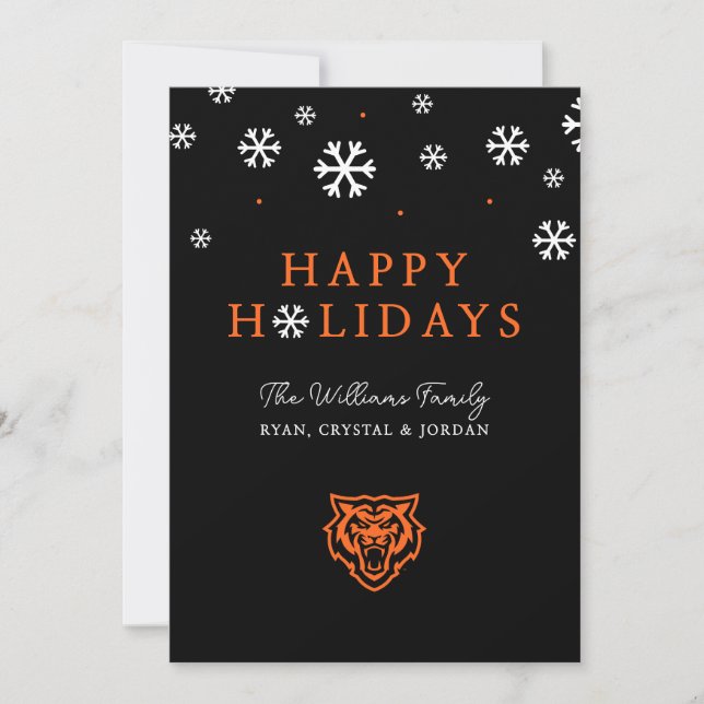 Idaho State University Bengals Spirit Design Holiday Card (Front)