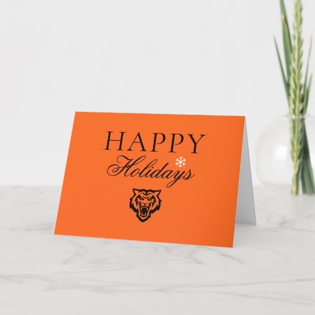 Idaho State University Bengals Spirit Design Holiday Card (Front)