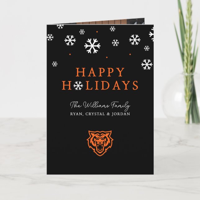 Idaho State University Bengals Spirit Design Holiday Card (Front)
