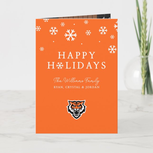 Idaho State University Bengals Spirit Design Holiday Card (Front)