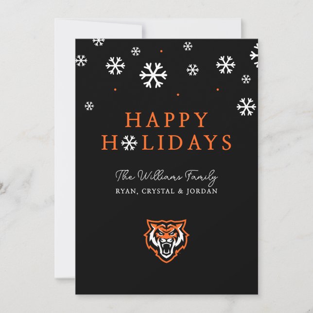 Idaho State University Bengals Spirit Design Holiday Card (Front)