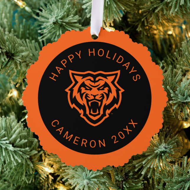 Idaho State University Bengals Spirit Design Ornament Card (Insitu (Tree))