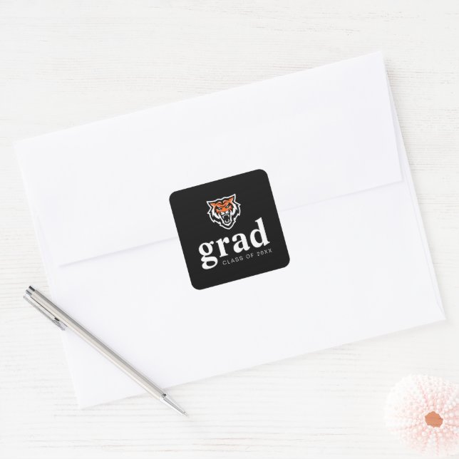 Idaho State University Bengals Spirit Design Square Sticker (Envelope)