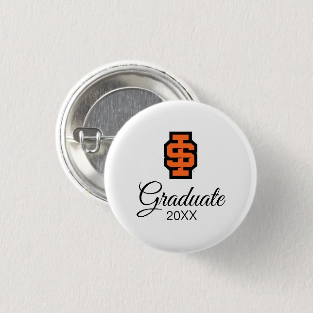Idaho State University Bold Bengals Logo 1 Inch Round Button (Front & Back)