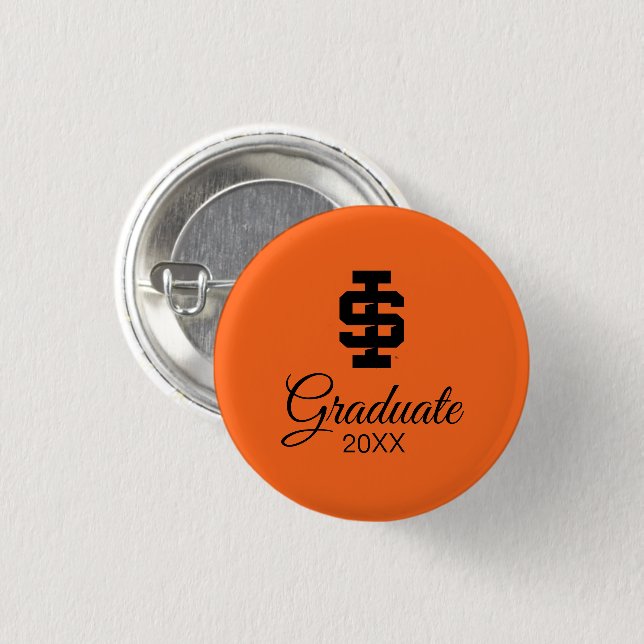 Idaho State University Bold Bengals Logo 1 Inch Round Button (Front & Back)