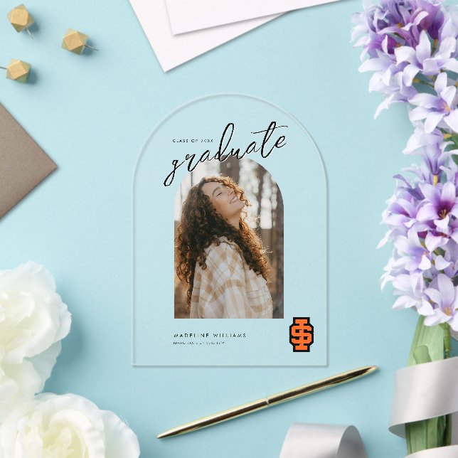 Idaho State University Bold Bengals Logo Acrylic Invitations (Insitu (Wedding))