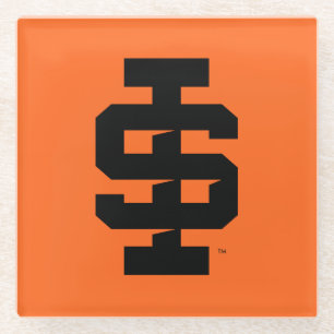 Idaho State University Bold Bengals Logo Glass Coaster