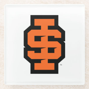 Idaho State University Bold Bengals Logo Glass Coaster