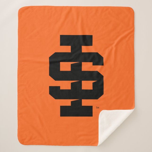 Idaho State University Bold Bengals Logo Sherpa Blanket (Front)