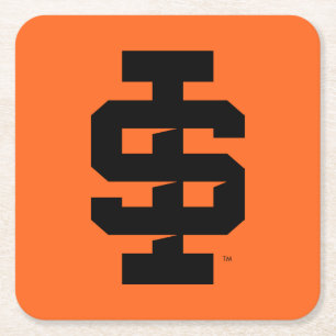 Idaho State University Bold Bengals Logo Square Paper Coaster