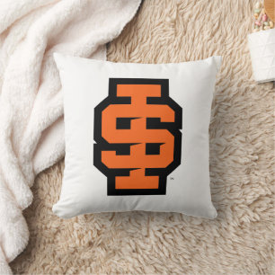 Idaho State University Bold Bengals Logo Throw Pillow