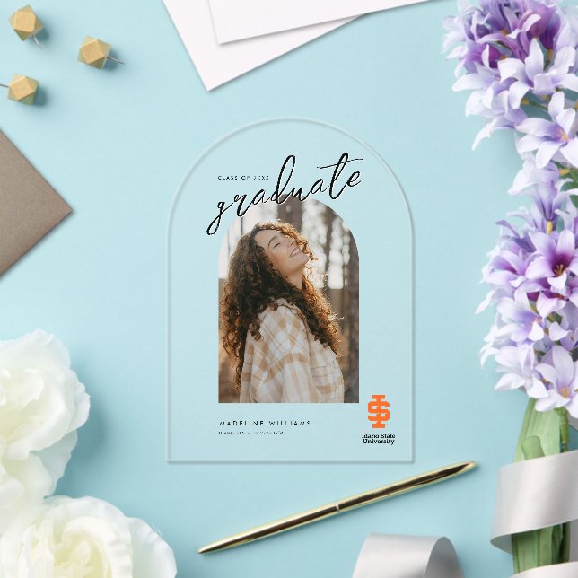 Idaho State University Official Logo Design Acrylic Invitations (Insitu (Wedding))