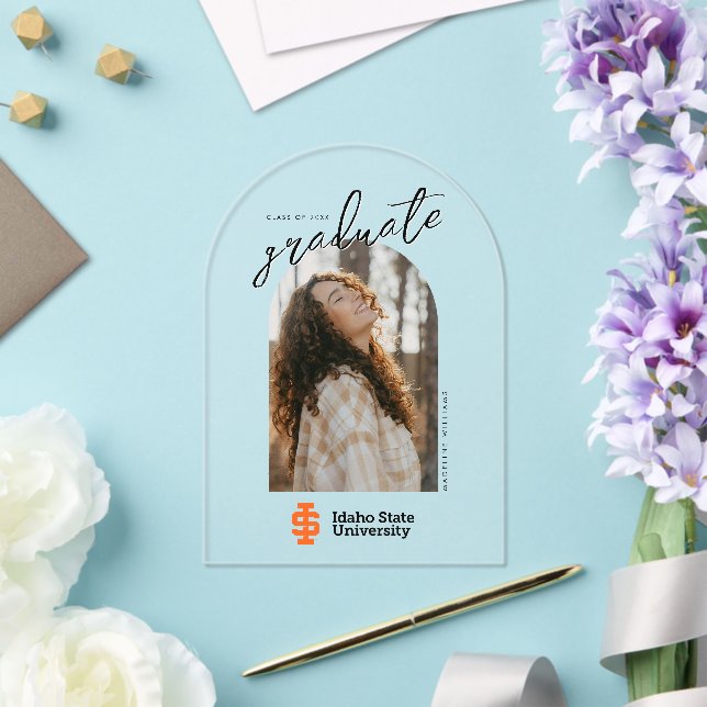 Idaho State University Official Logo Design Acrylic Invitations (Insitu (Wedding))